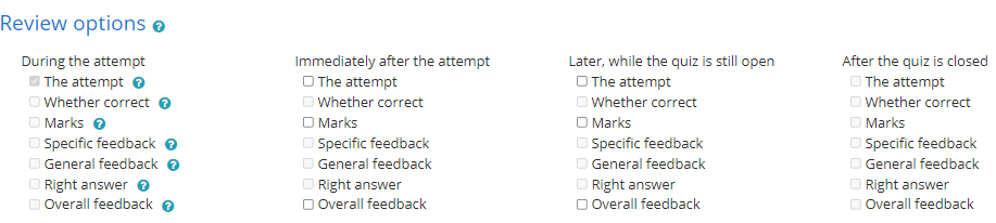 review options.