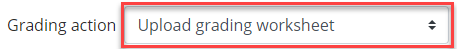 Select upload grading worksheet.