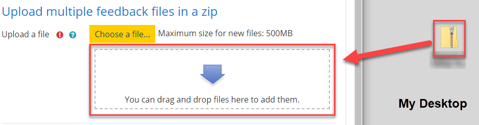 Uploading a zip file. 